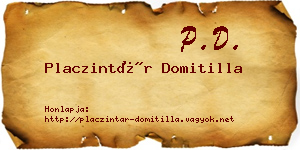 Placzintár Domitilla névjegykártya